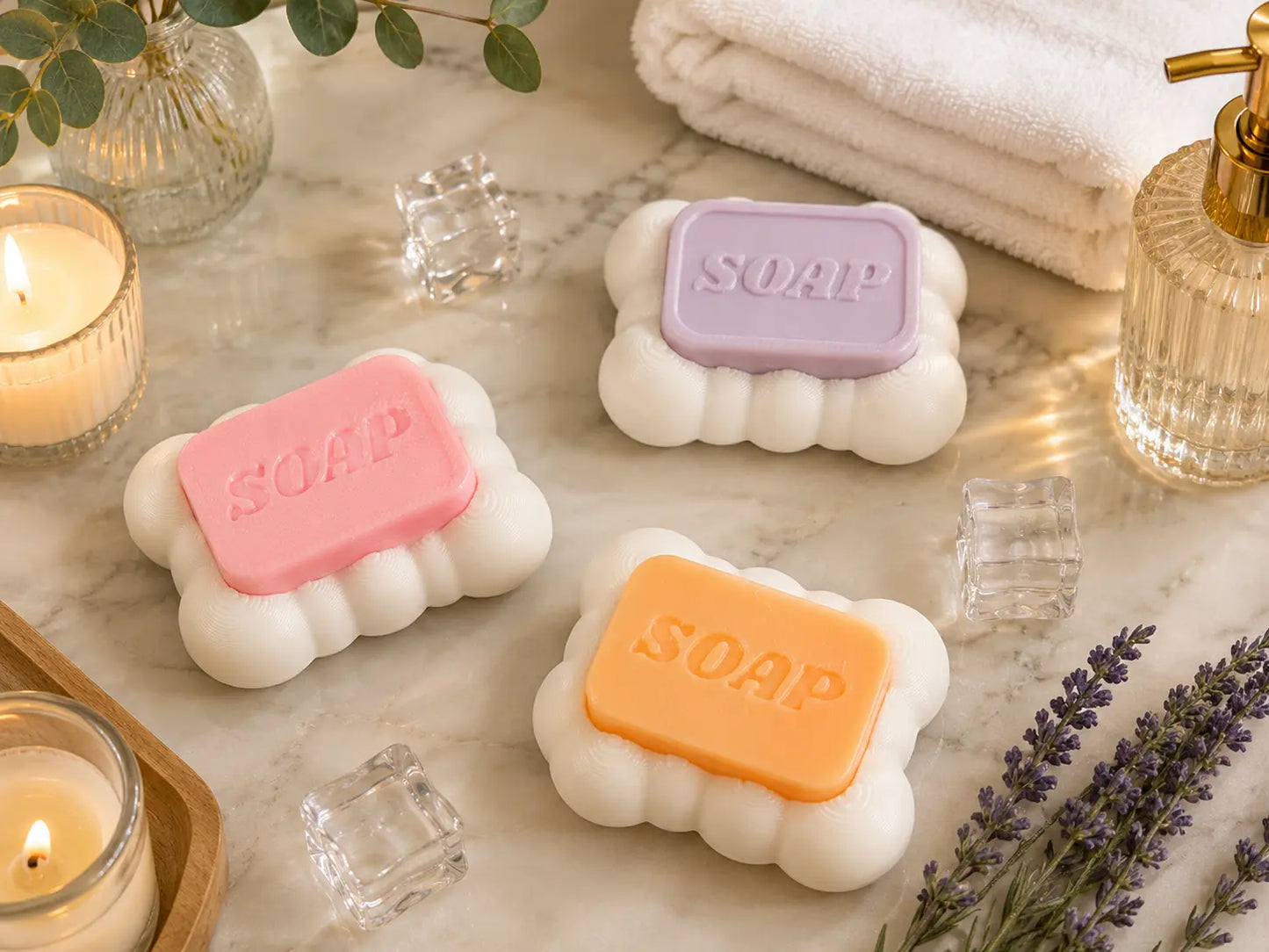 3D Printed Bubbly Soap Clickers (Cozy Clickers) Pink Poodle Designz