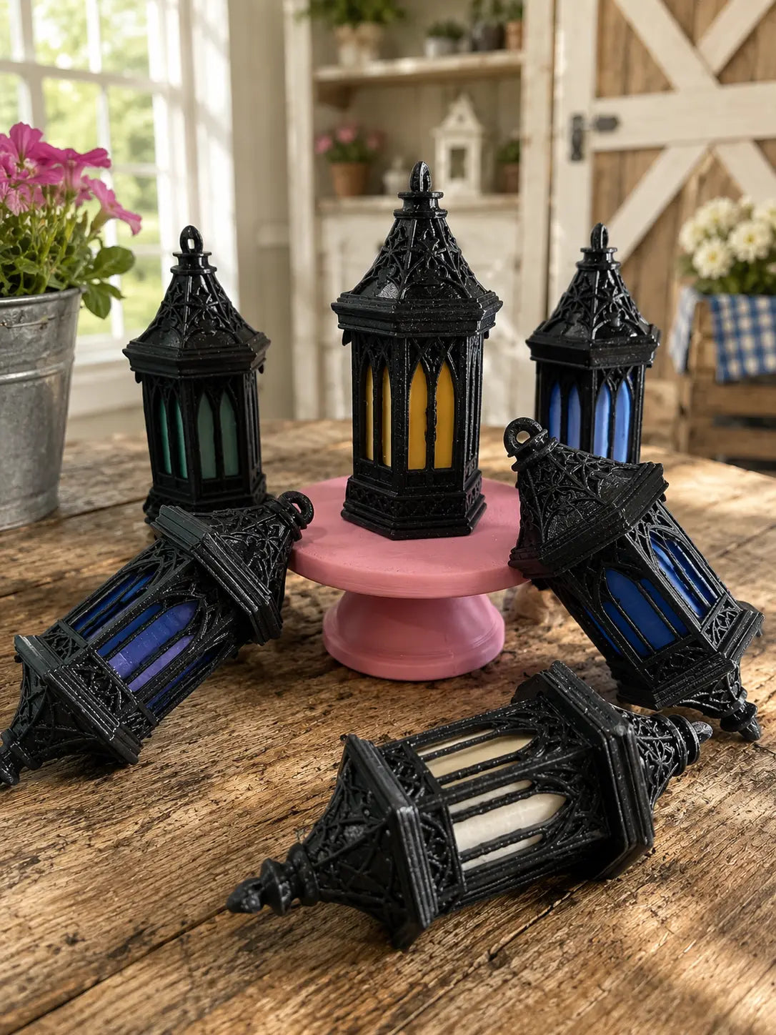 3D Printed Gothic Lantern Clickers (Marie’s Button) Pink Poodle Designz