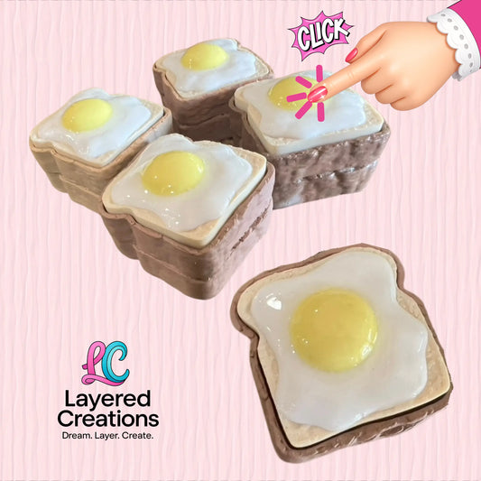 3D Printed Toast Clicker (Clickify3D) Pink Poodle Designz