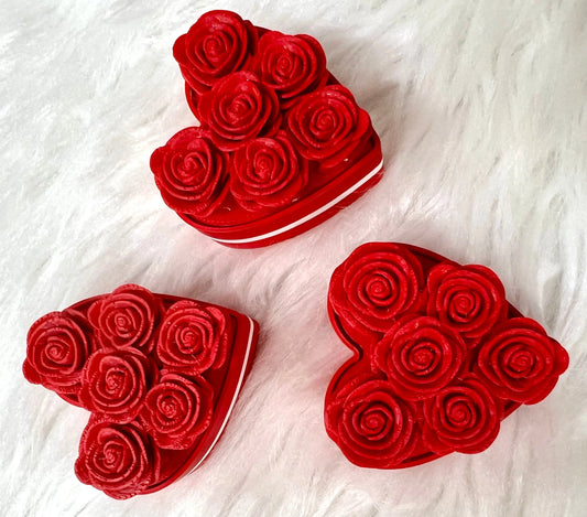 3D Rose Heart Fidget Clicker (Clickify3D) Pink Poodle Designz