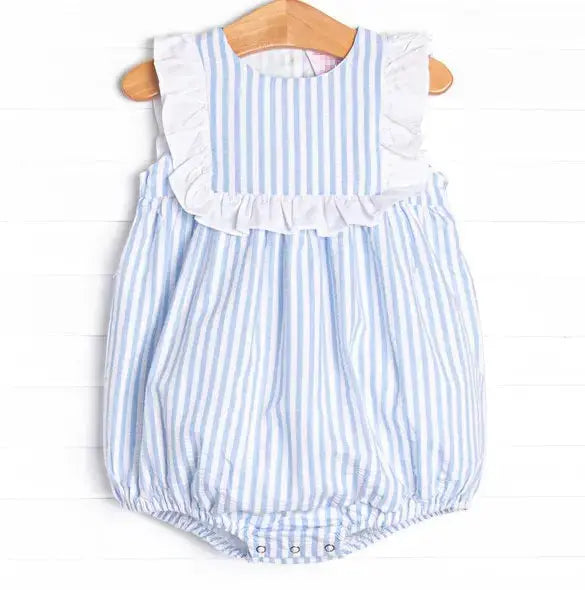 Blue Stripe Summer Sets Pink Poodle Designz