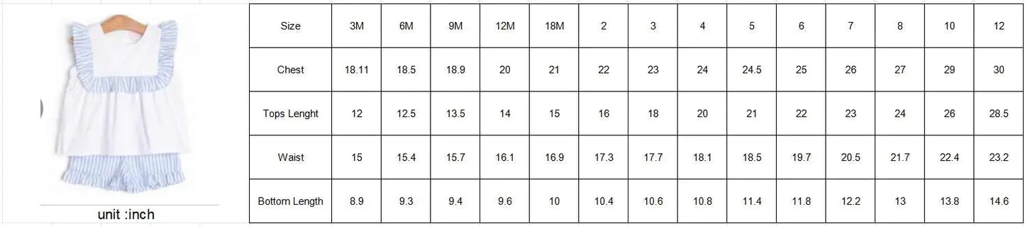 Blue Stripe Summer Sets Pink Poodle Designz