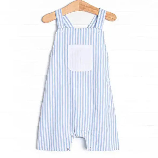 Boys Blue Stripe Summer Sets Pink Poodle Designz