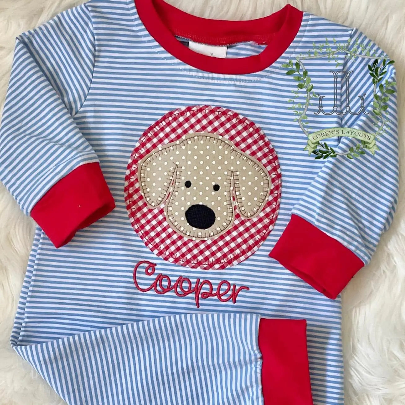 Boys Blue& Red Christmas 2023 Collection Pink Poodle Designz
