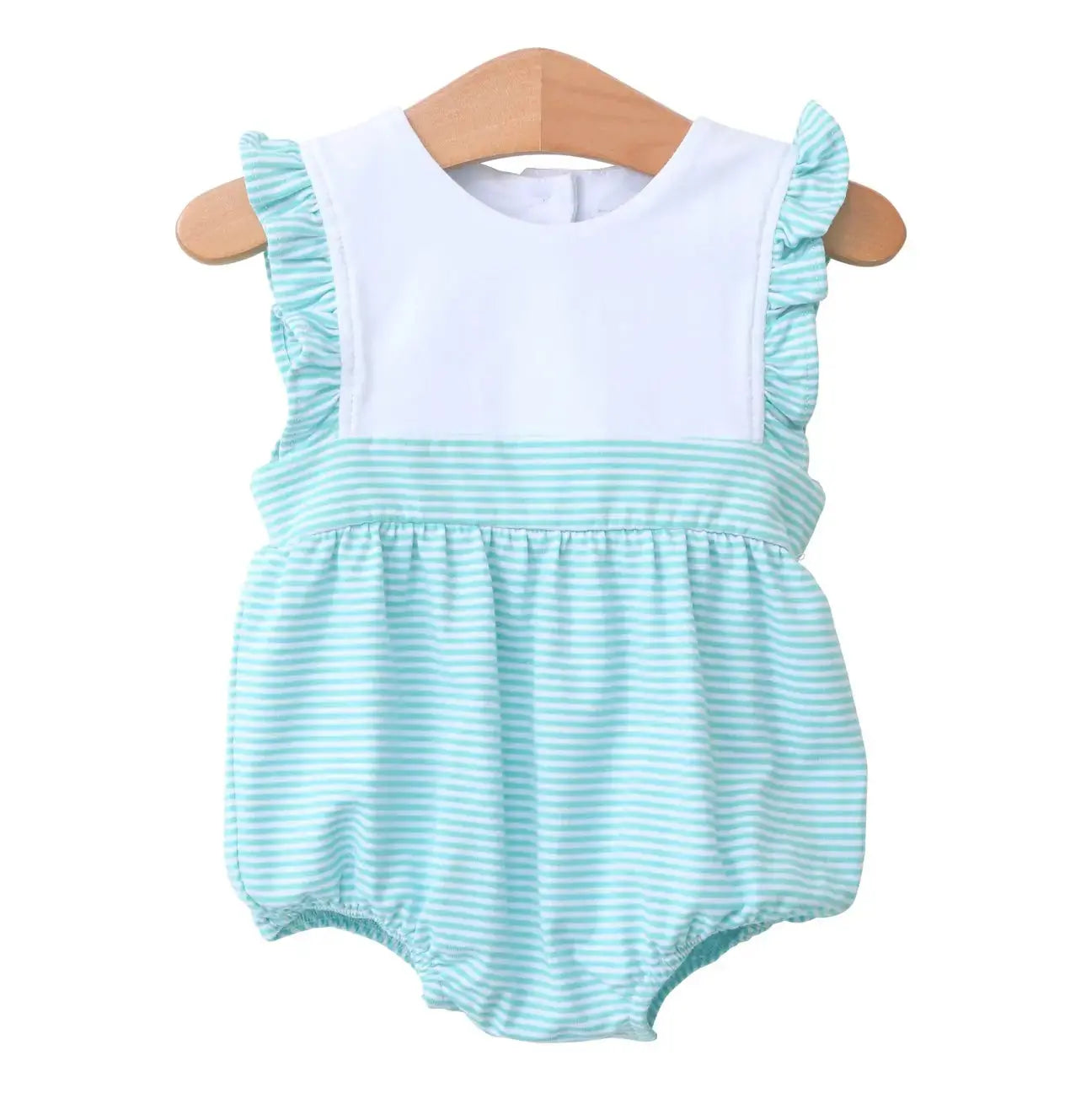 Girl's Ruffle Striped Bubble Pink Poodle Designz
