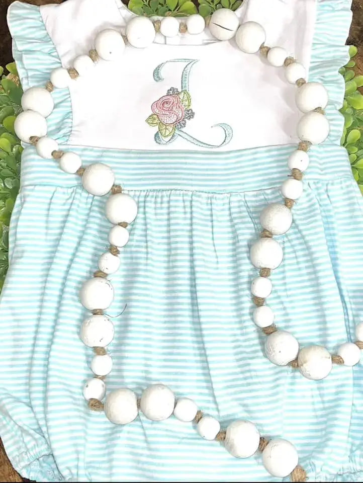 Girl's Ruffle Striped Bubble Pink Poodle Designz
