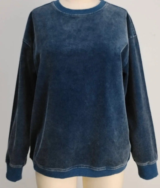 Corded Crewneck Sweatshirt Pink Poodle Designz