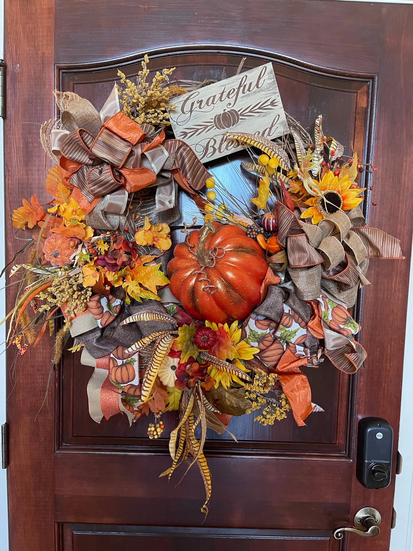 Fall Harvest Wreath Pink Poodle Designz