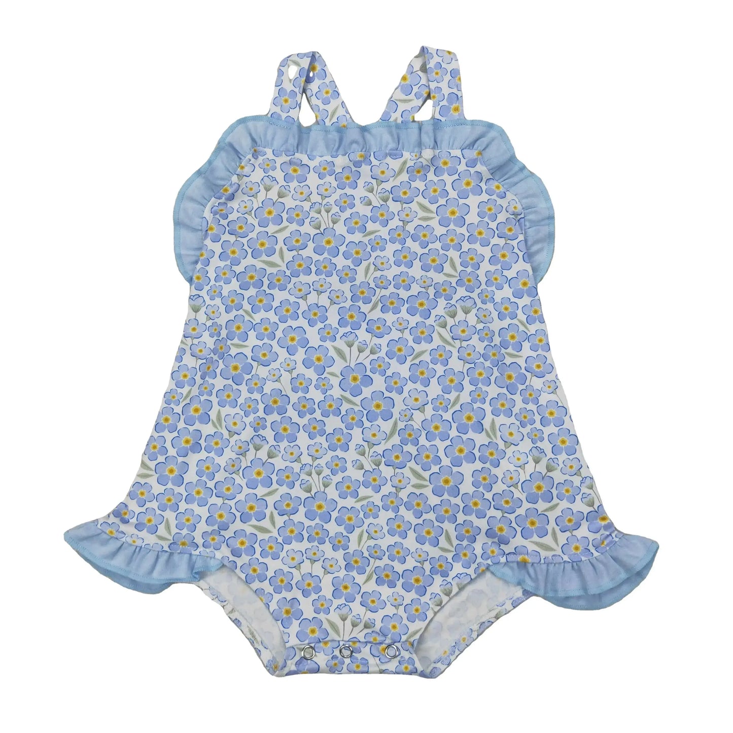 Girl’s Blue Summer Sets Pink Poodle Designz