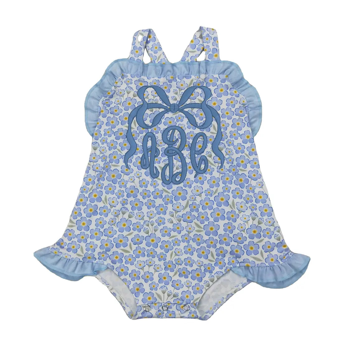 Girl’s Blue Summer Sets Pink Poodle Designz