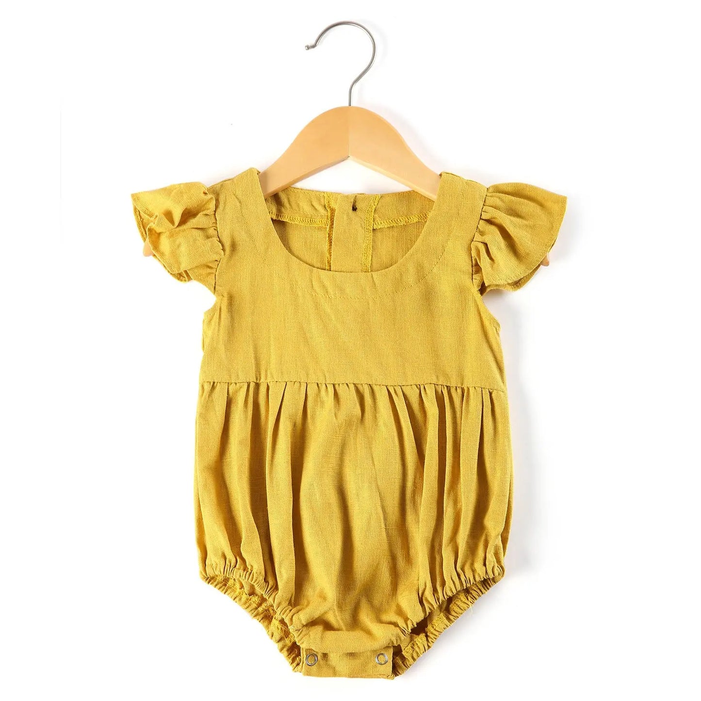 Girl’s Linen Bubble Rompers (4 Colors) Pink Poodle Designz