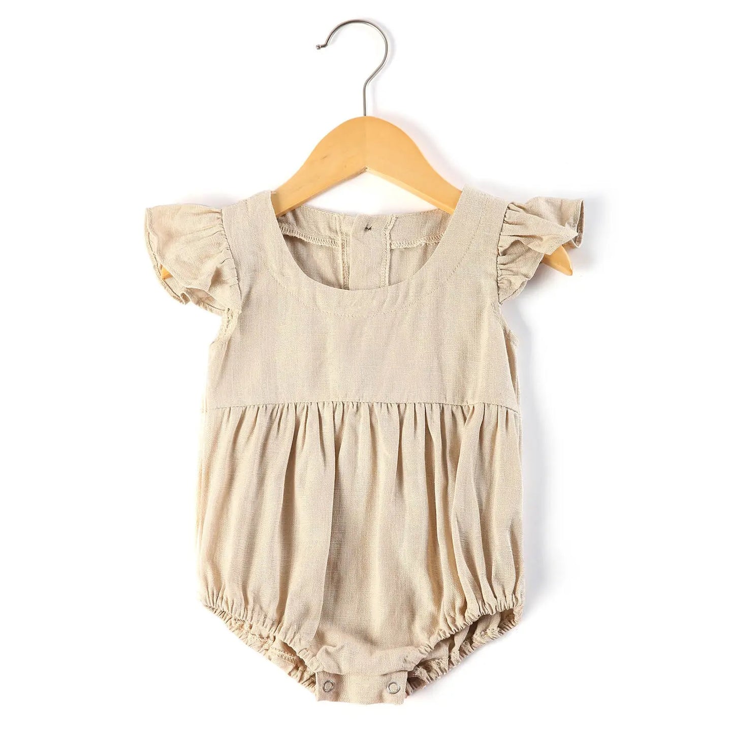 Girl’s Linen Bubble Rompers (4 Colors) Pink Poodle Designz