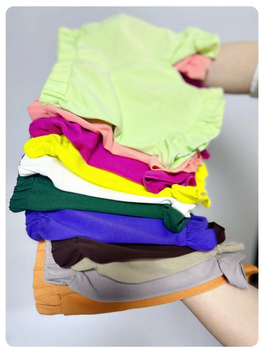 Girl's Ruffle Bubble Shorts Sew Sweet Blanks