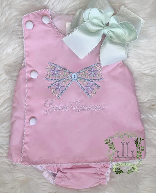 Girls Crossover Nappy Diaper Sets Pink Poodle Designz