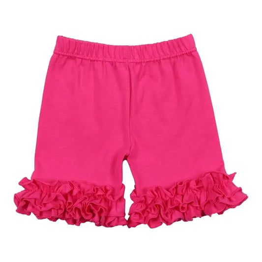 Girls Double Ruffle Icing Shorts Pink Poodle Designz