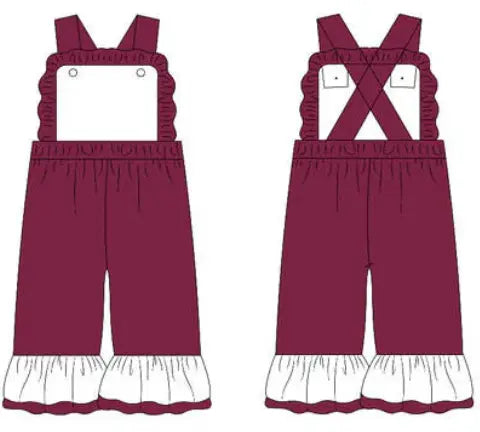 Girls Knit Ruffle Pants Romper. **Last One** Pink Poodle Designz