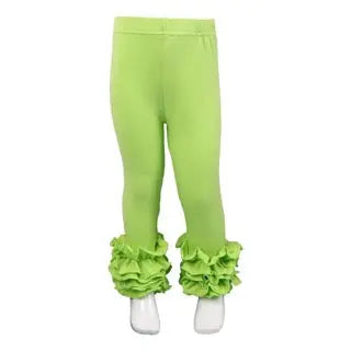 Girls Ruffle Leggings Pink Poodle Designz