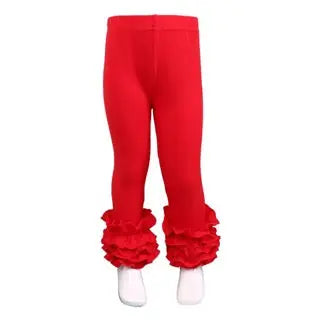 Girls Ruffle Leggings Pink Poodle Designz