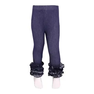 Girls Ruffle Leggings Pink Poodle Designz