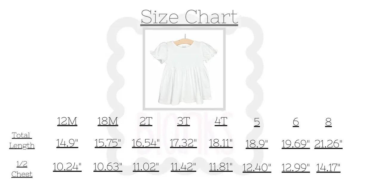 Girls Ruffle Short Sleeve Tunic Set Sew Sweet Blanks