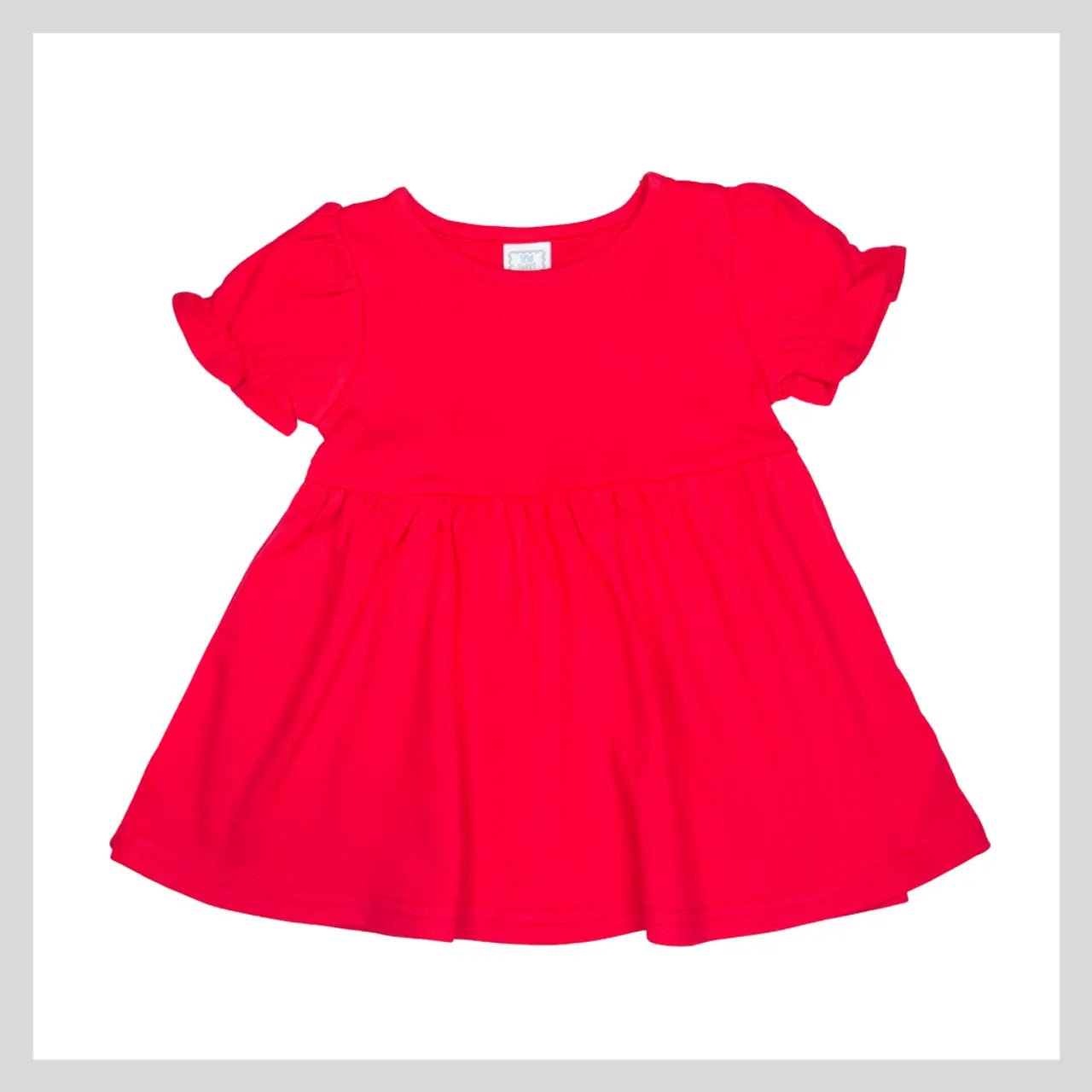 Girls Ruffle Short Sleeve Tunic Set Sew Sweet Blanks
