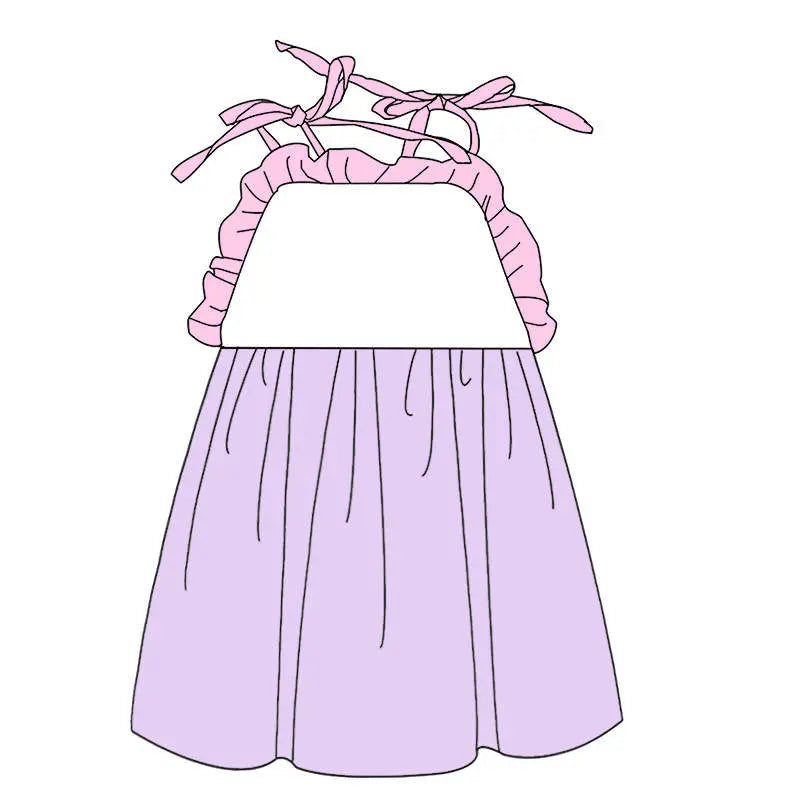 Girls Ruffle Tie Top Sundresses Pink Poodle Designz