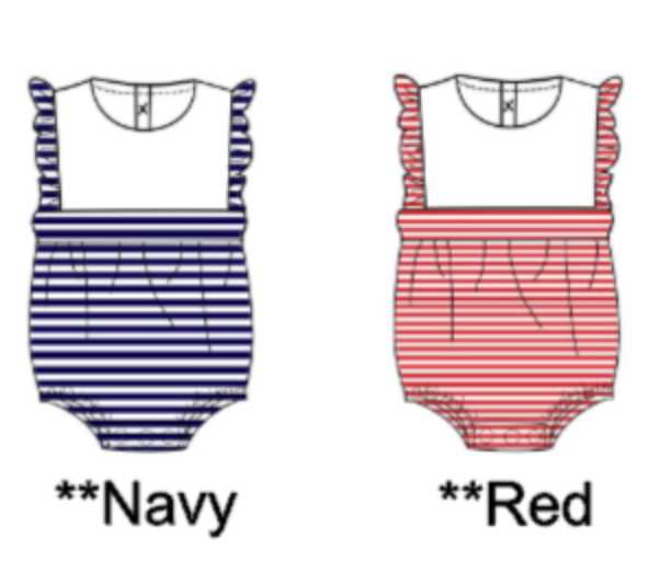 Girls Striped Ruffle Bubbles Pink Poodle Designz