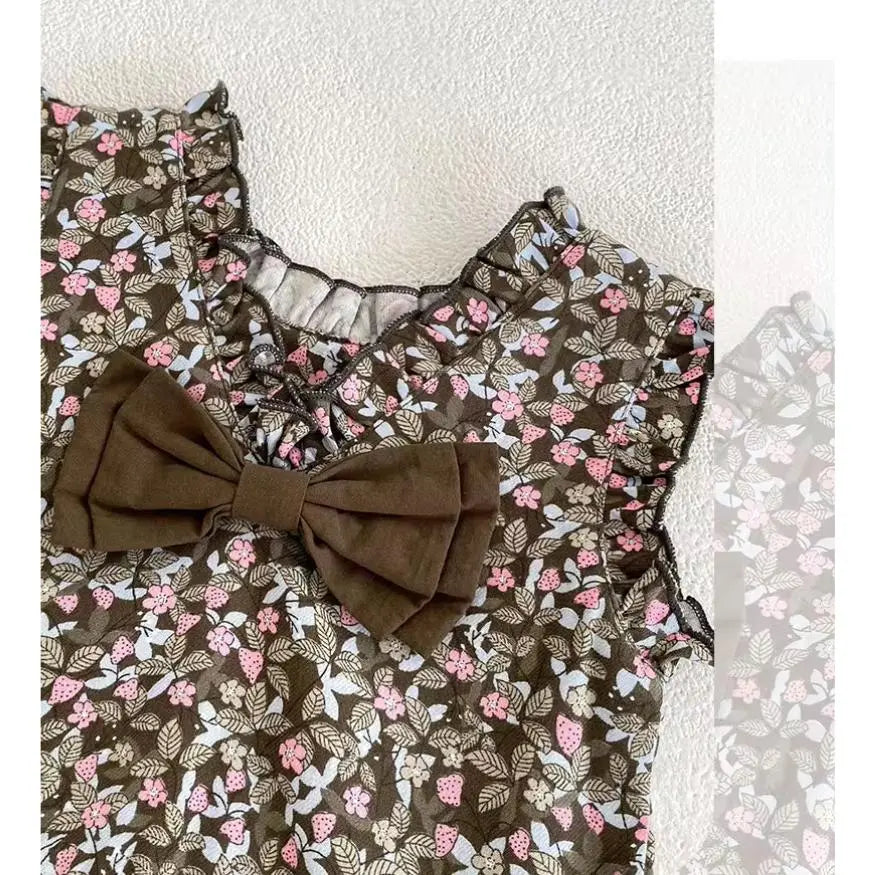 Girls Vintage- Look Floral 2 Piece Set Pink Poodle Designz