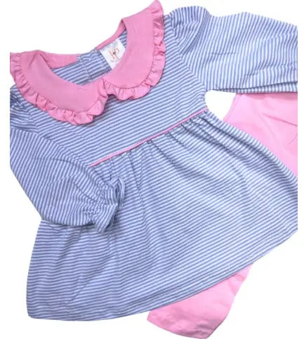 Girls Winter Stripes Collection Pink Poodle Designz
