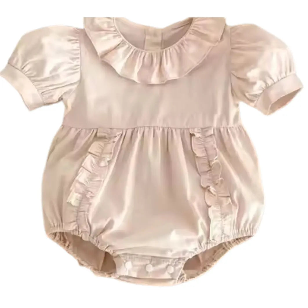 Infant Girls Summer Romper Pink Poodle Designz