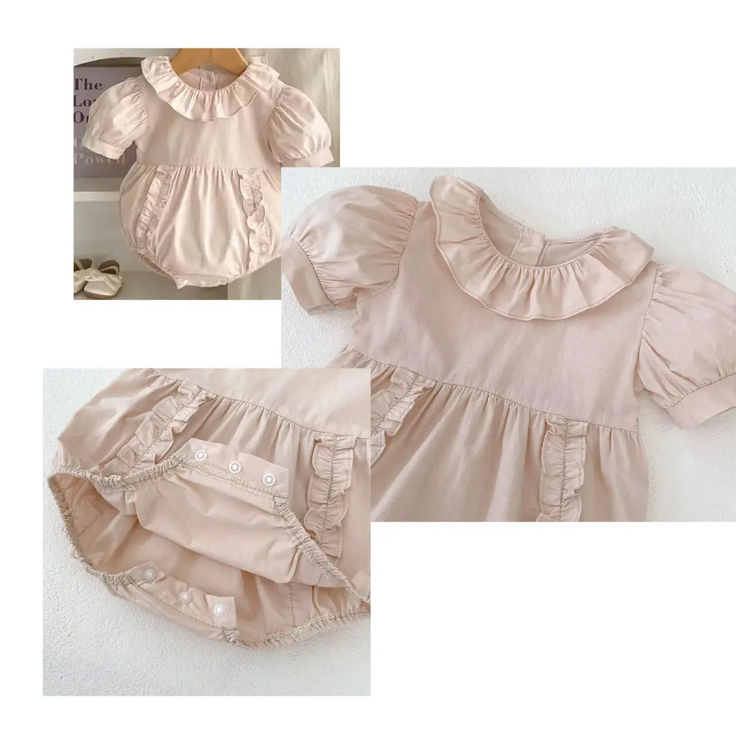 Infant Girls Summer Romper Pink Poodle Designz