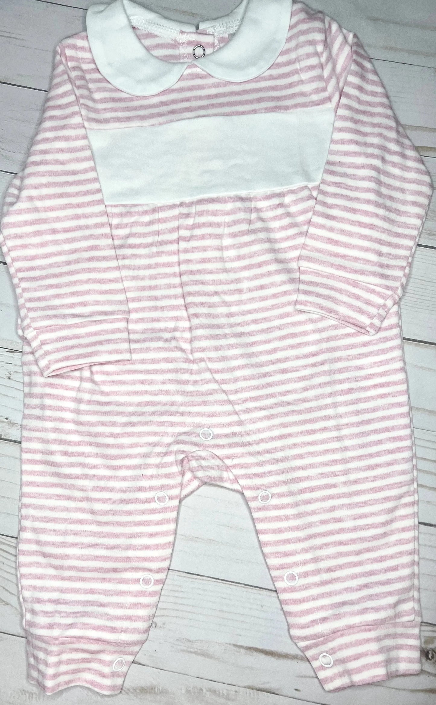 Infant Pink Stripe Romper Adriana's Blanks