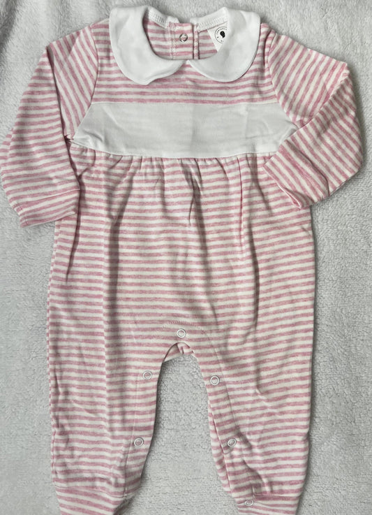 Infant Pink Stripe Romper Adriana's Blanks