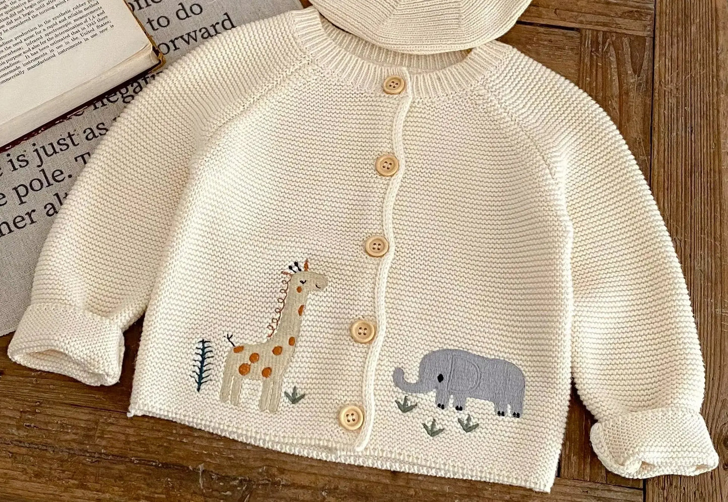 Infant/Toddler Unisex Embroidered Cardigan Pink Poodle Designz