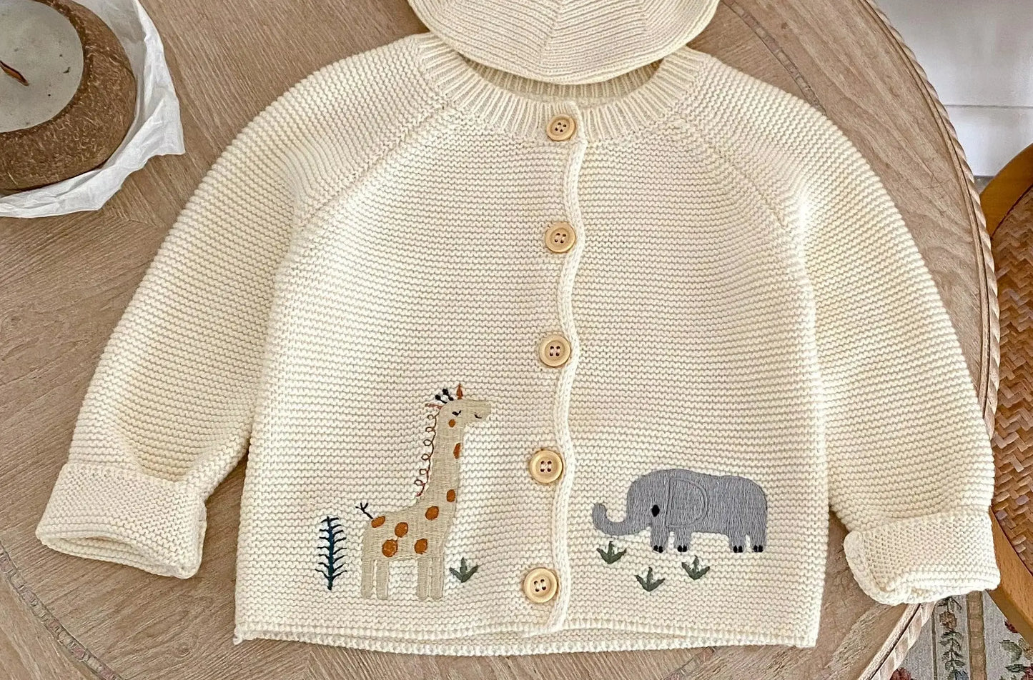 Infant/Toddler Unisex Embroidered Cardigan Pink Poodle Designz