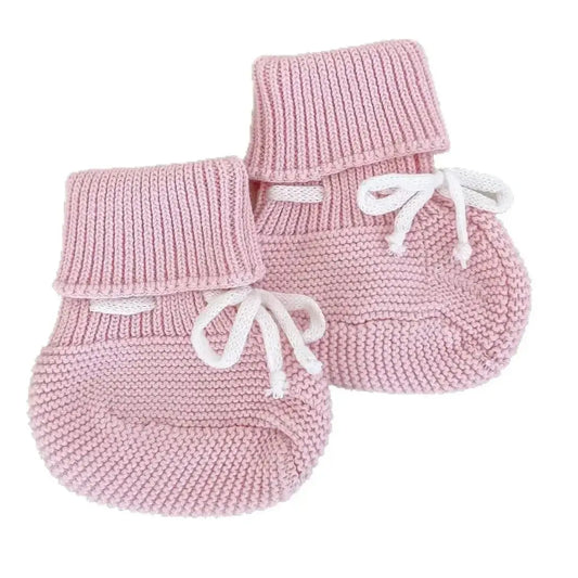 Infant Woven Booties Pink Poodle Designz