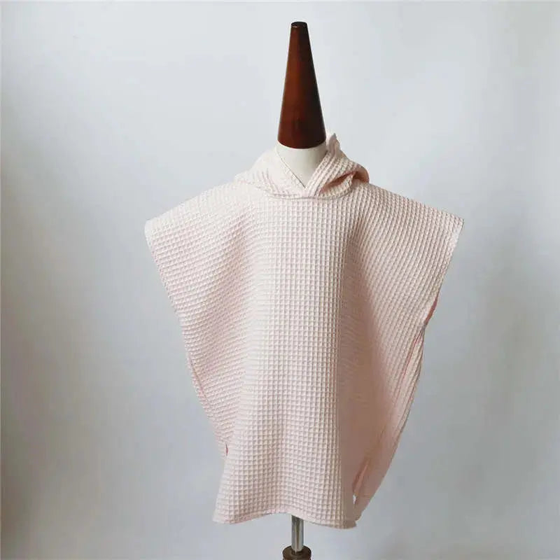 Kids Waffle Beach Poncho Pink Poodle Designz