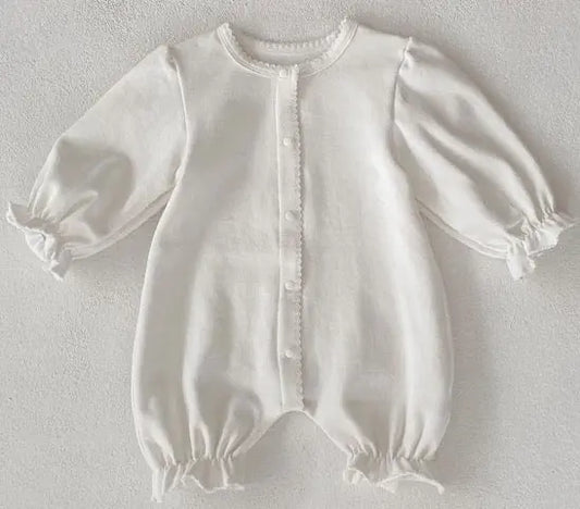 Long Sleeve Baby Girl Romper Pink Poodle Designz