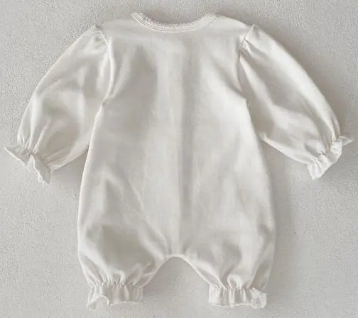 Long Sleeve Baby Girl Romper Pink Poodle Designz