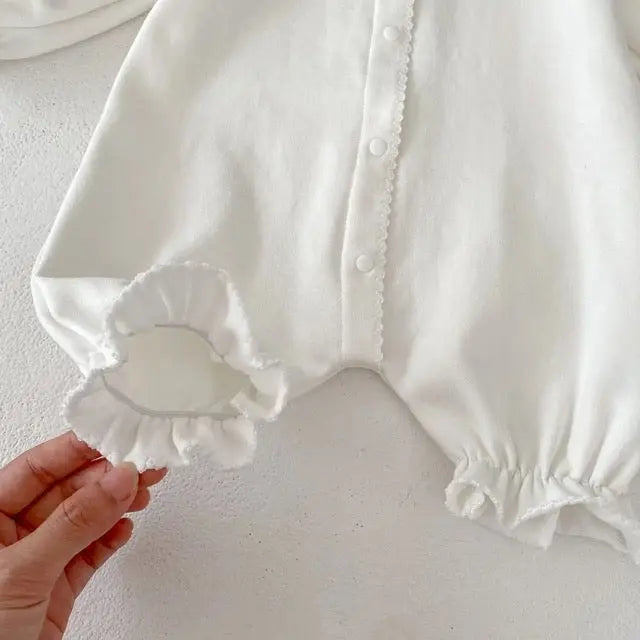 Long Sleeve Baby Girl Romper Pink Poodle Designz