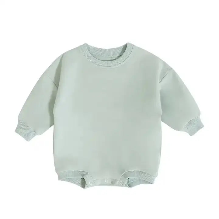 Long Sleeve Organic Cotton Oversized Sweatshirt Bubble Romper Pink Poodle Designz