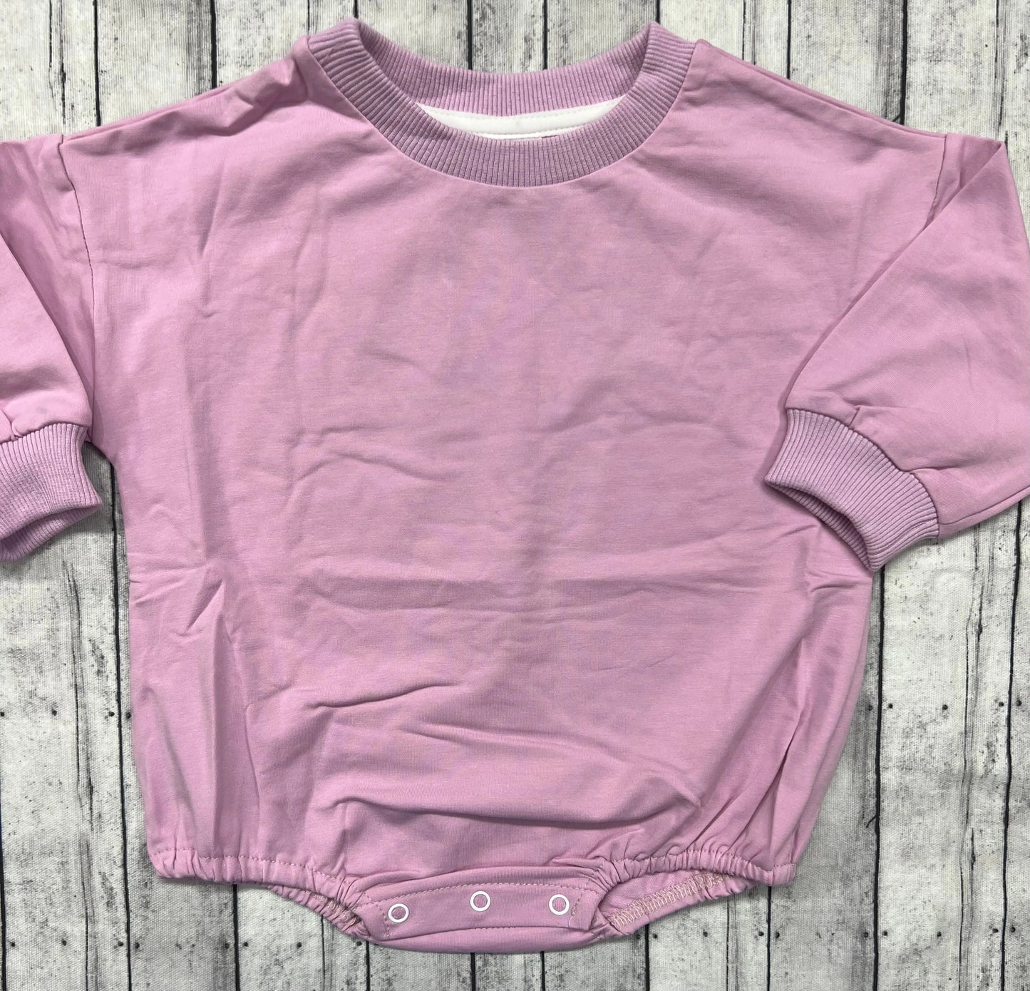Long Sleeve Organic Cotton Oversized Sweatshirt Bubble Romper Pink Poodle Designz