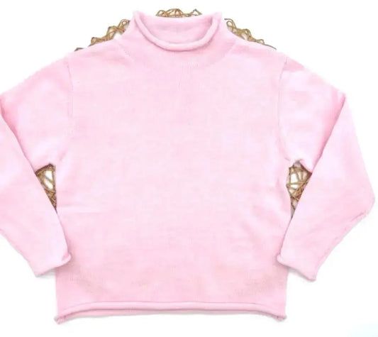 PPD Signature Unisex Lightweight Roll Neck Sweater Pink Poodle Designz