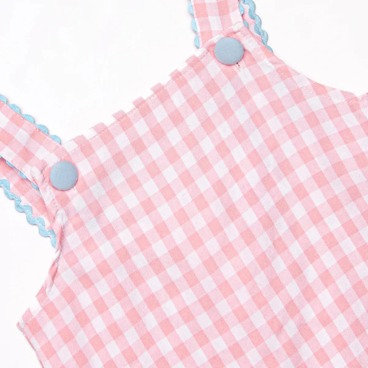 PREORDER Girls Pink Gingham Summer Short Set Pink Poodle Designz