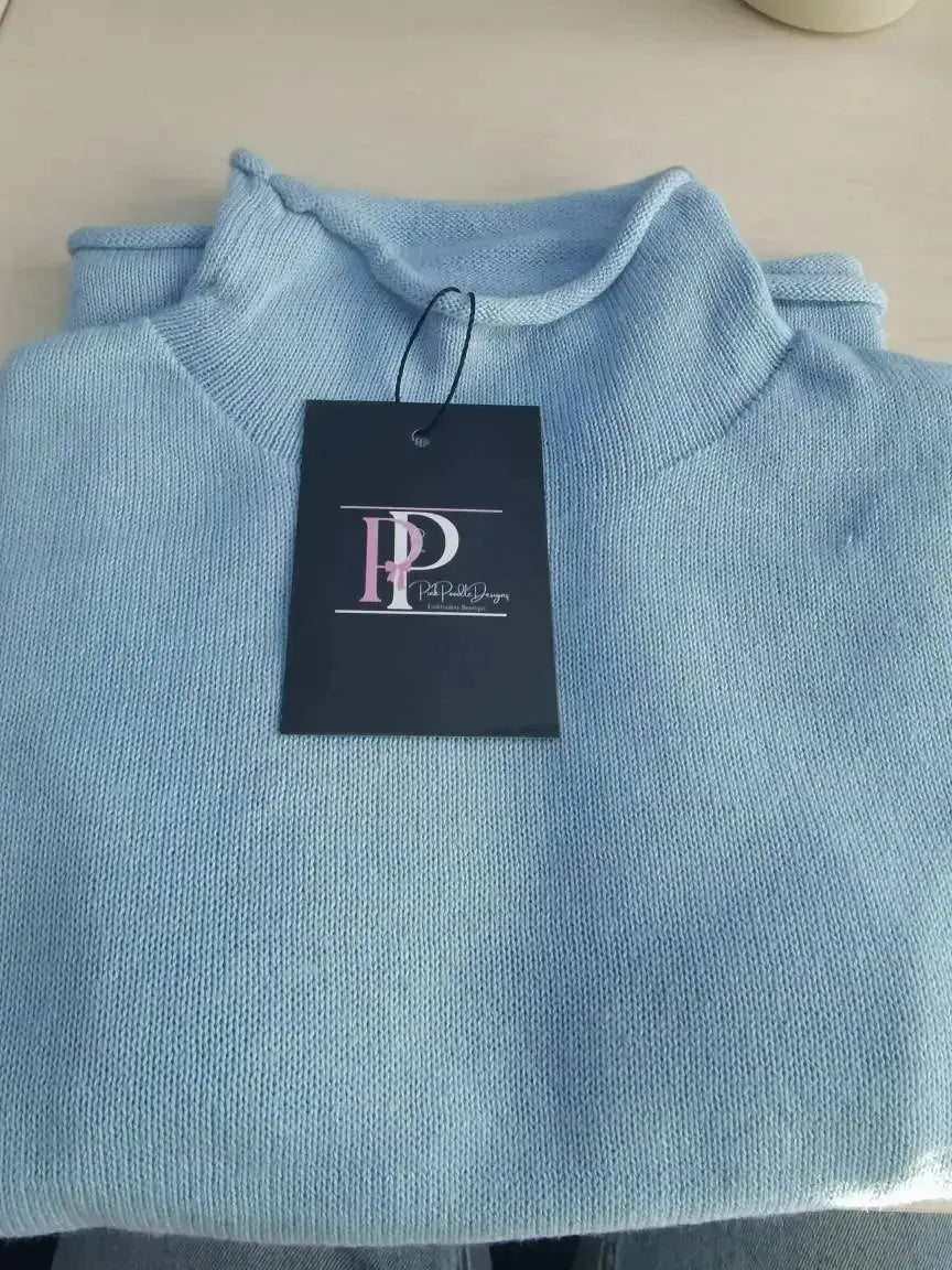 PREORDER ROUND 2 PPD Signature Unisex Roll Neck Sweater Pink Poodle Designz