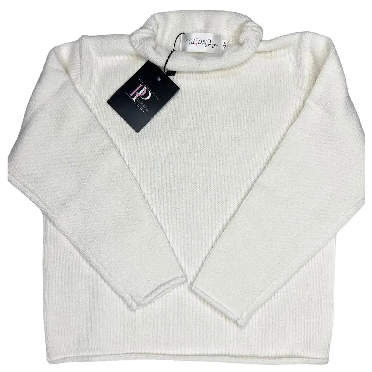 PREORDER ROUND 2 PPD Signature Unisex Roll Neck Sweater Pink Poodle Designz