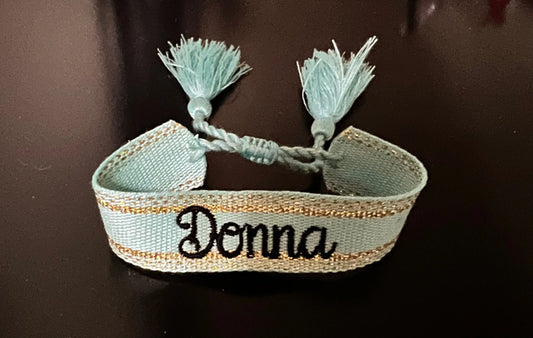 Retro Wrist Strap Ribbon Hand-Woven Tassel Bracelet Pink Poodle Designz