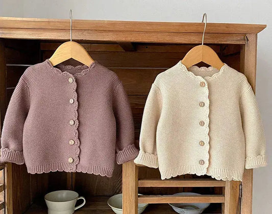 PREORDER Scallop Edge Cardigan Sweaters ***CLOSING ****8/6**** Pink Poodle Designz