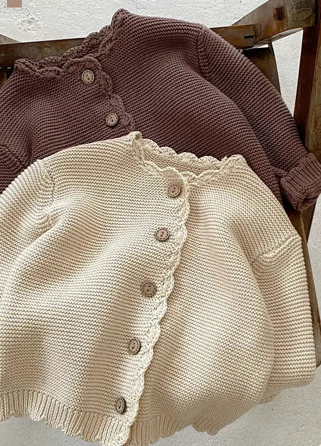 PREORDER Scallop Edge Cardigan Sweaters ***CLOSING ****8/6**** Pink Poodle Designz