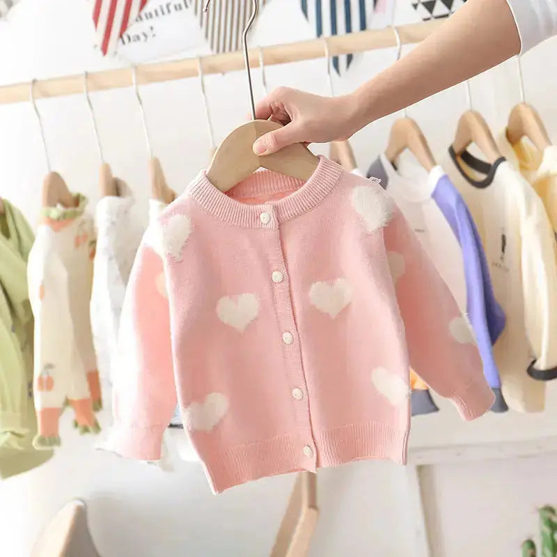 Softest Valentine Cardigan Pink Poodle Designz